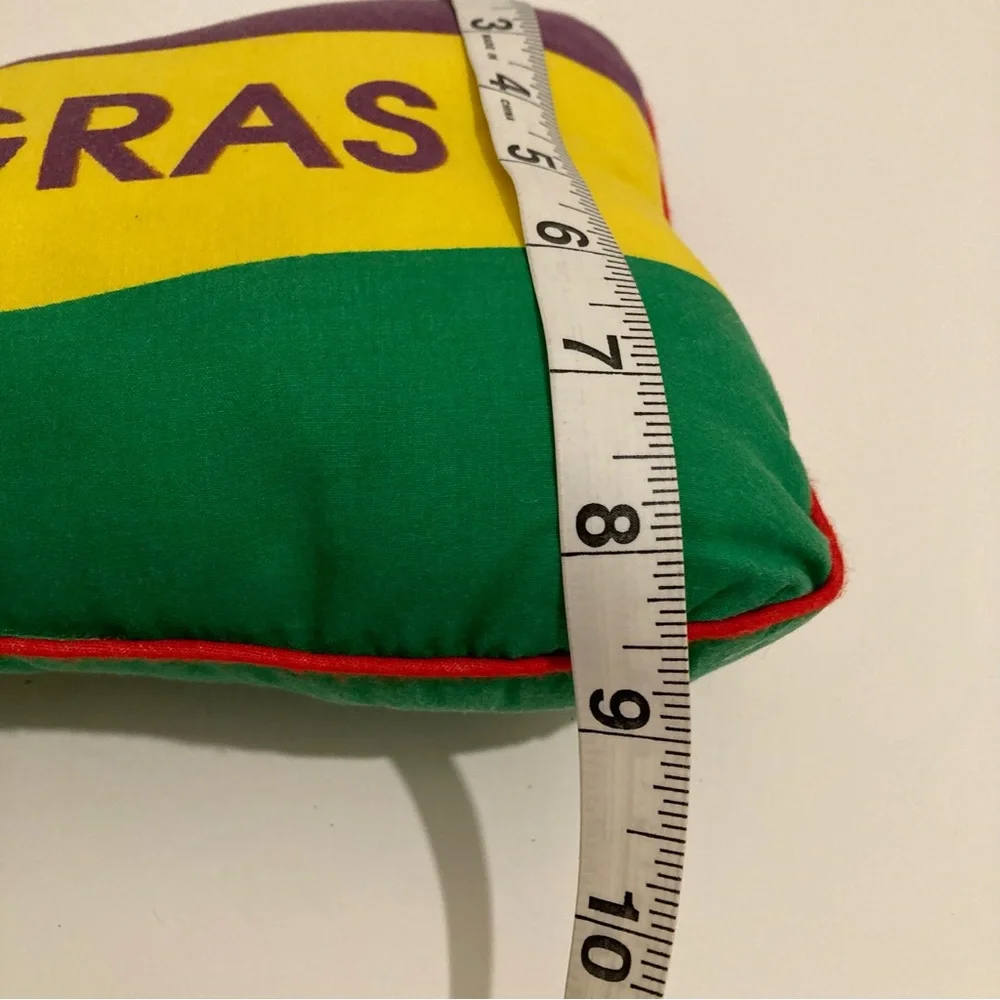RARE Mardi Gras Pillow New Orleans Limited Edition Purple Green Gold Home Decor